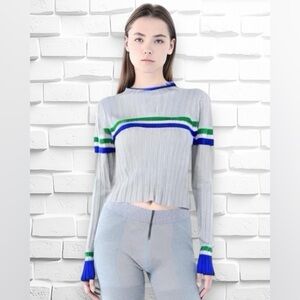 Urban Outfitters BDG Women’s Medium Kiara Open Back Ribbed Stretch Y2K Sweater